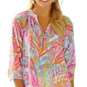 SCUBA TO CUBA - NWT & HTF Lilly Pulitzer ELSA TOP XS